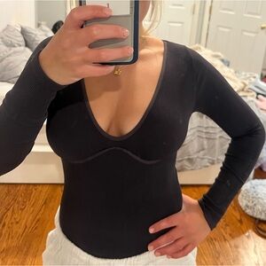 Navy free people bodysuit